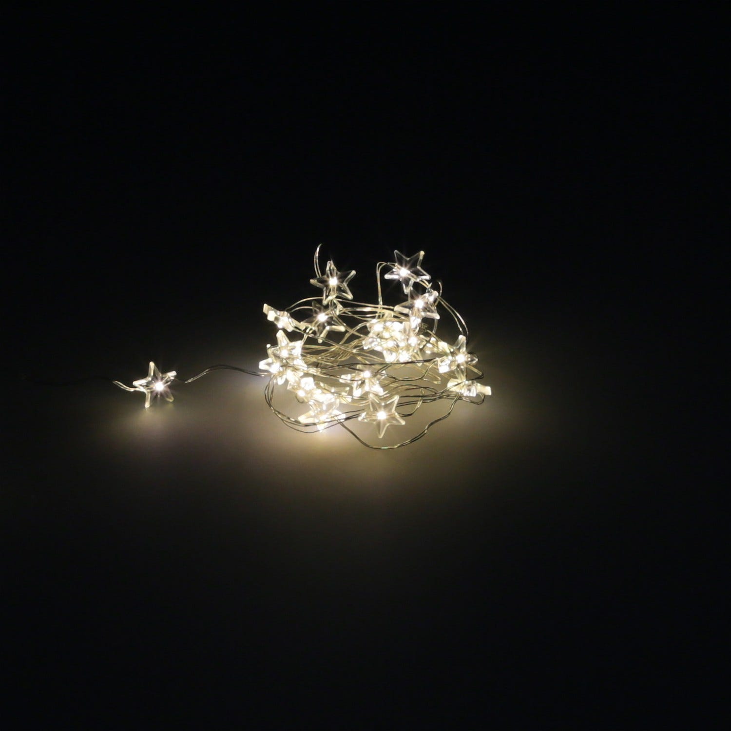 Guirlande lumineuse de fenêtre de Noël 5 étoiles 96 LED alimentée par  batterie avec 8
