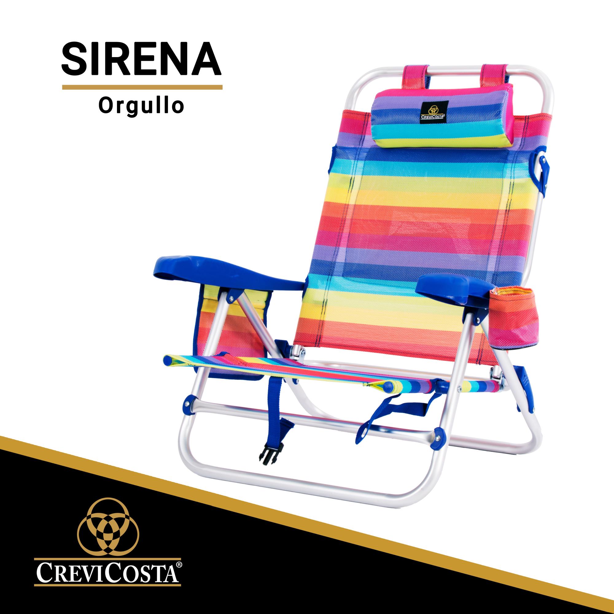 Silla De Playa Plegable Con 7 Posiciones – Estructura De Aluminio, Capacidad 110 Kg, Reposabrazos, Bolsillo Y Mochila Incluida