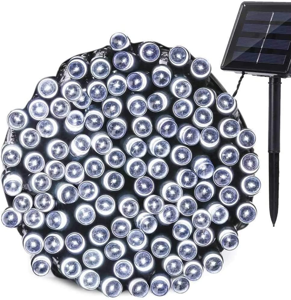Luce Di Natale Con Pannello Solare Catena luminosa luci di natale da esterno con pannello solare sensore