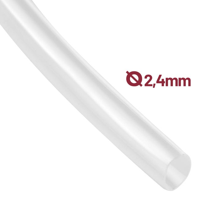 Tubo termorestringente in bobina 2,4 mm trasparente (3 m)