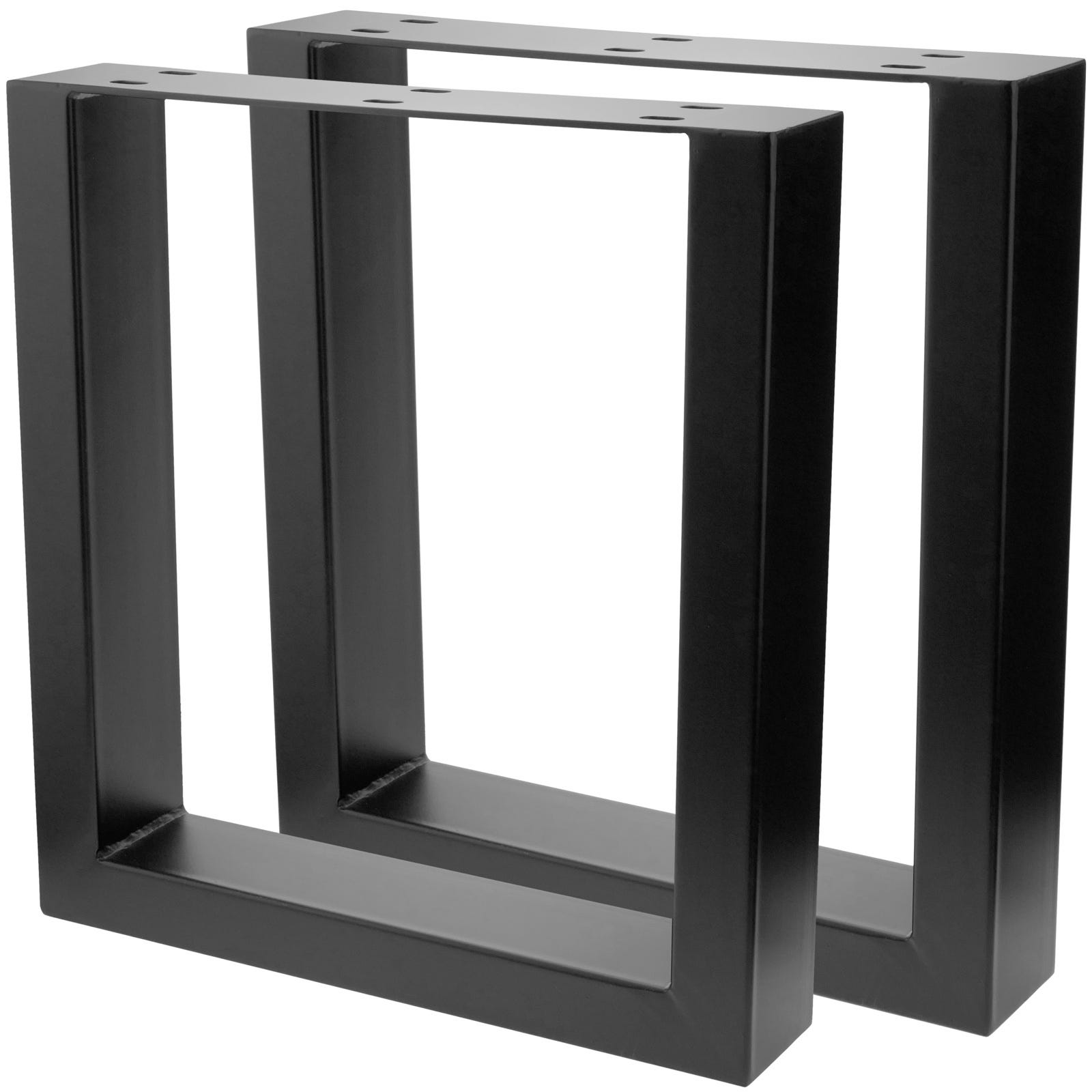 Piedi per tavolo rettangolare per mobili in confezione da 2 neri da 400 x  80 x 430 mm