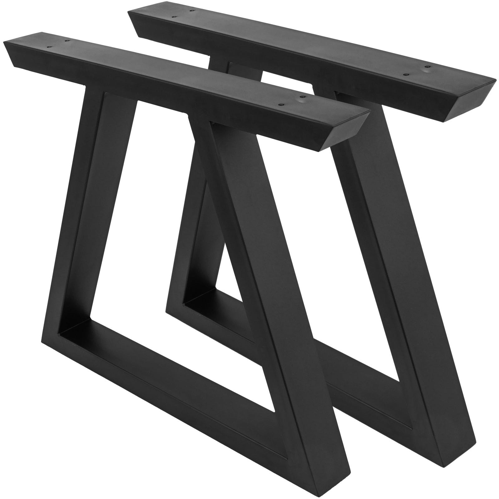 Piedi per tavolo rettangolare per mobili in confezione da 2 neri da 480 x  60 x 420 mm