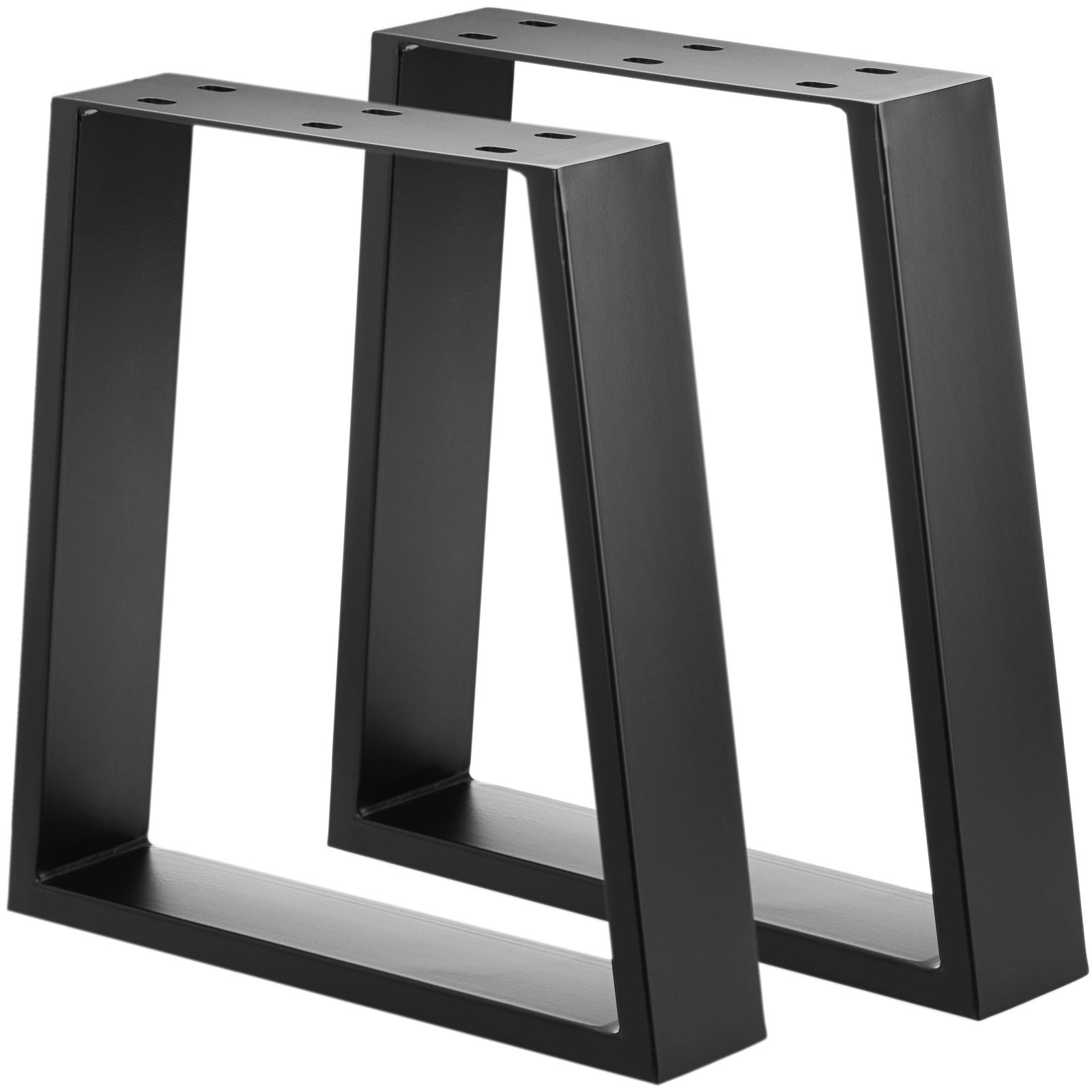 Piedi per tavolo rettangolare per mobili in colore nero Confezione da 2 da  400 x 80 x 400 mm
