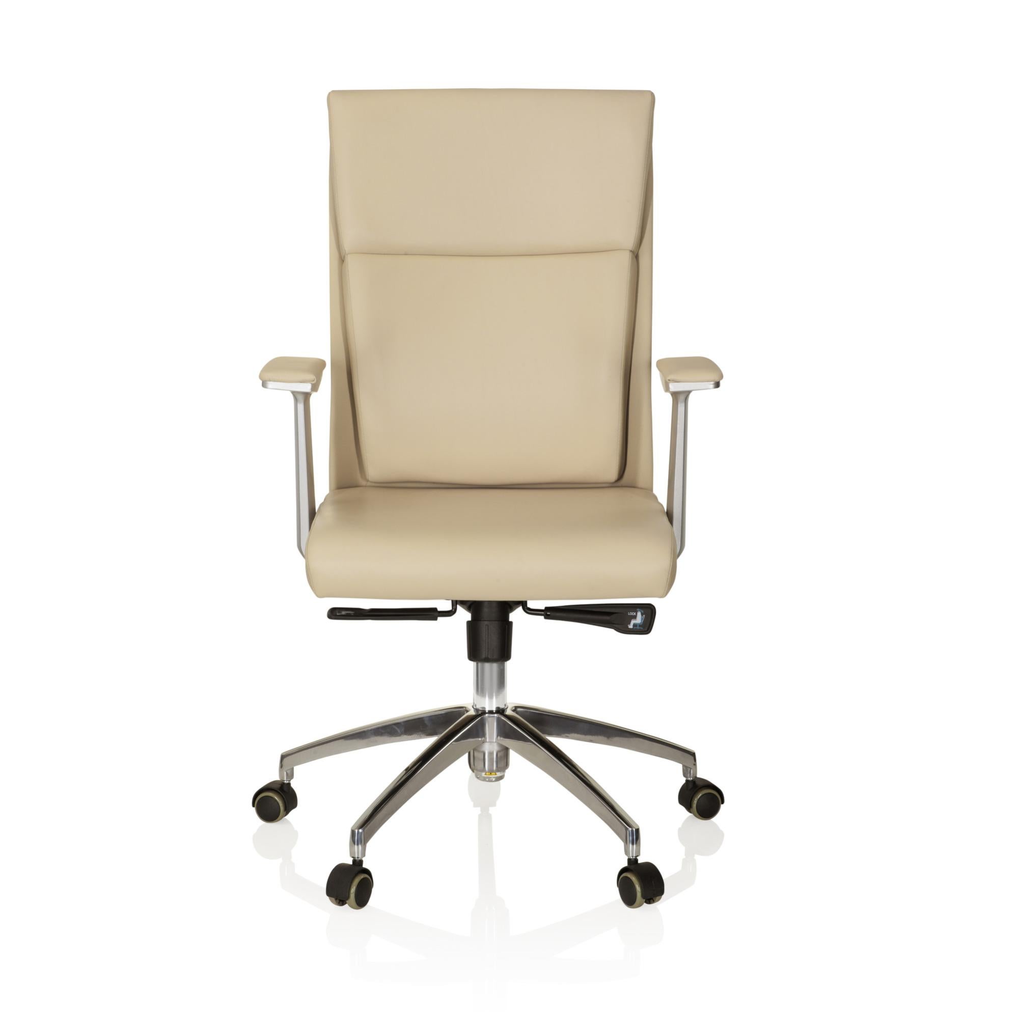 Sedia da ufficio / poltrona presidenziale MONZA 10 pelle beige hjh ...