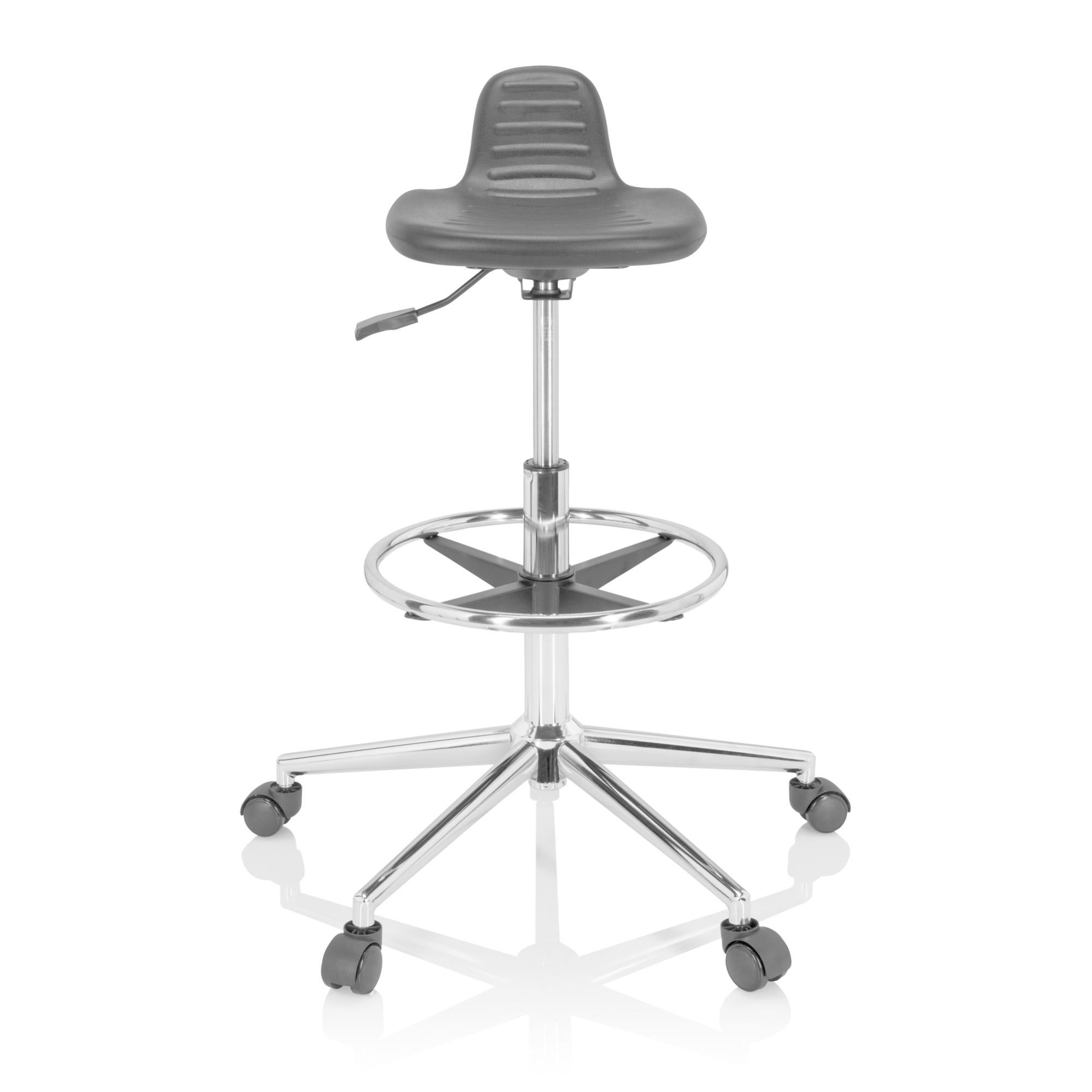 HJH Office Sedia Da Lavoro TOP WORK 77 - Alta Ergonomica In Mesh Nero Con Poggiapiedi E Braccioli 4D
