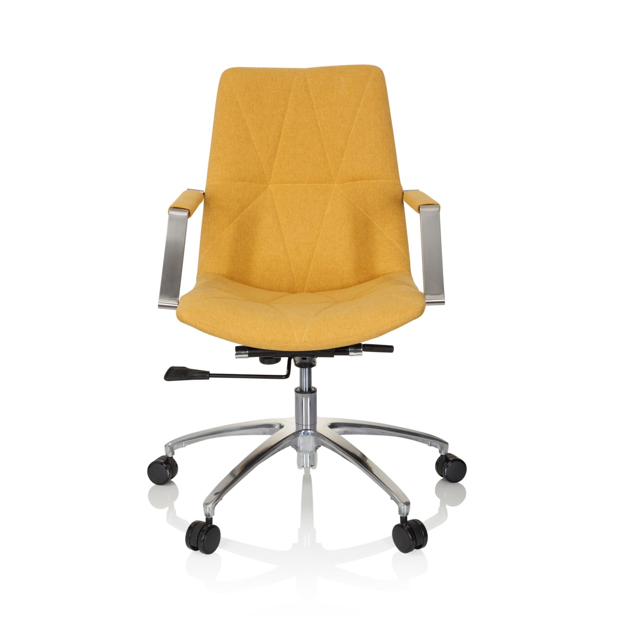 Sedia da ufficio / Sedia girevole SARANTO II Tessuto Senape hjh OFFICE ...