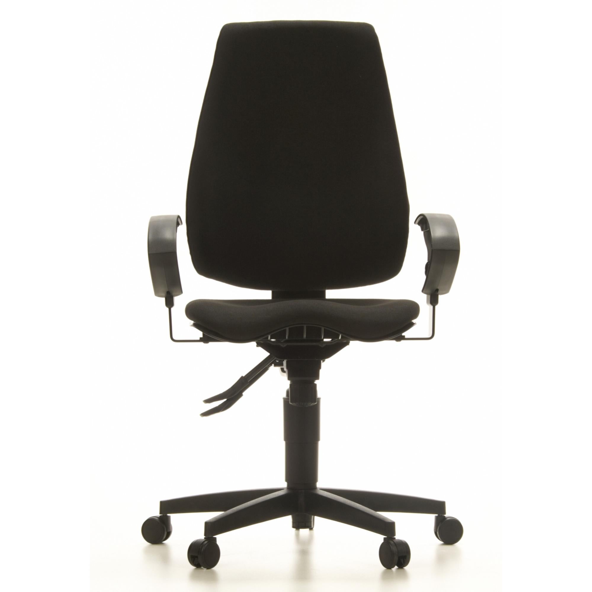 Bureaustoel Topstar Lightstar 20 - Hoogte verstelbare armsteunen - Stof Marineblauw G26 - Zwart