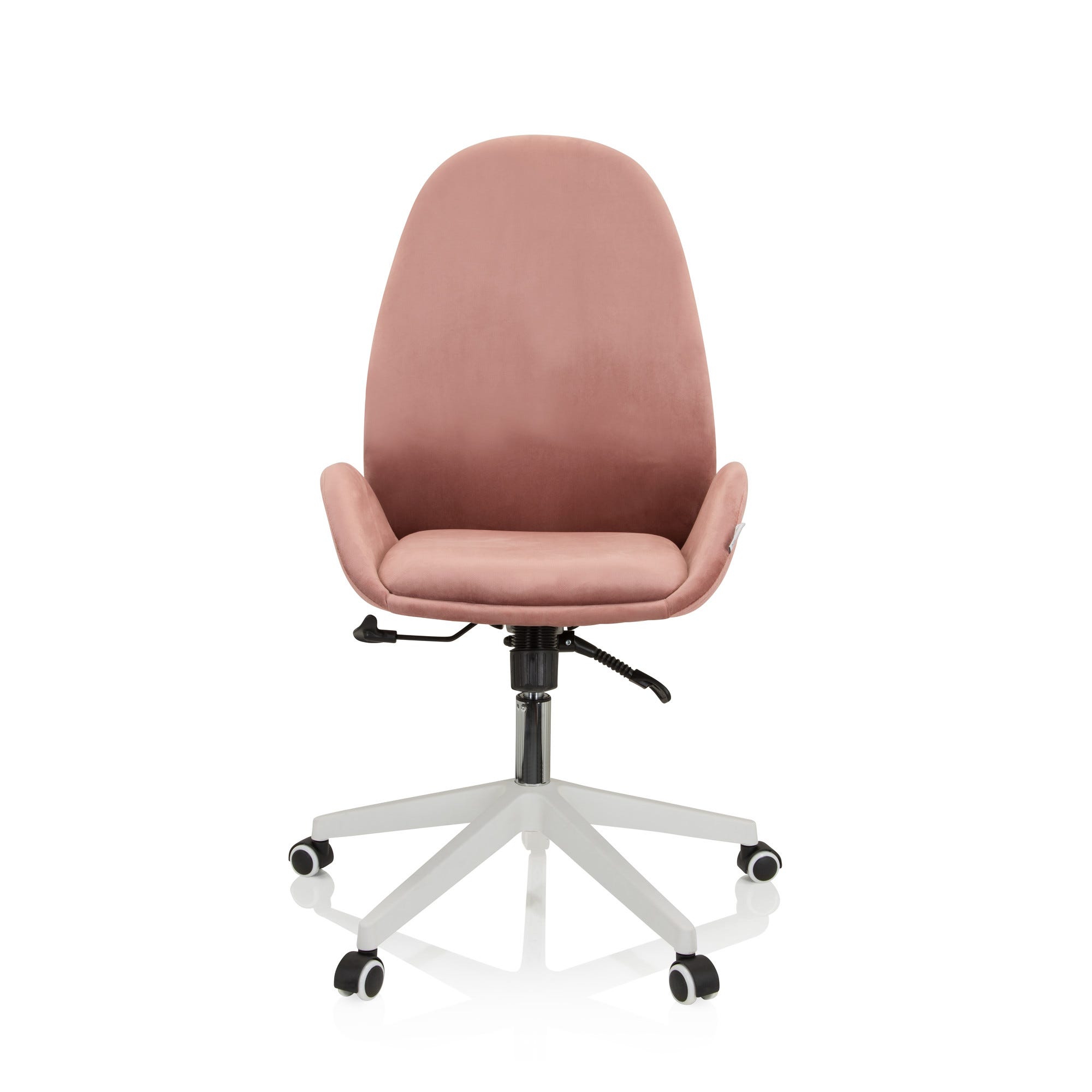 Sedia da ufficio / sedia girevole AVEA velluto rosa hjh OFFICE