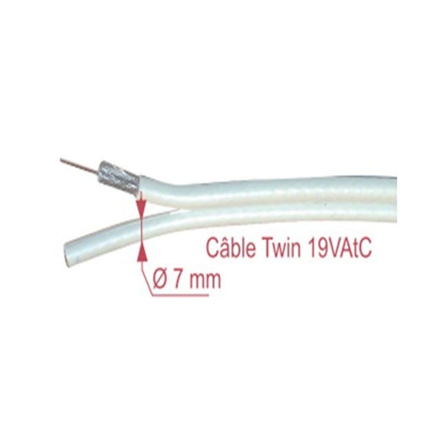 Câble coaxial pour antenne TV / Satellite (rouleau de 25 mètres) - Câble  antenne TV - Garantie 3 ans LDLC