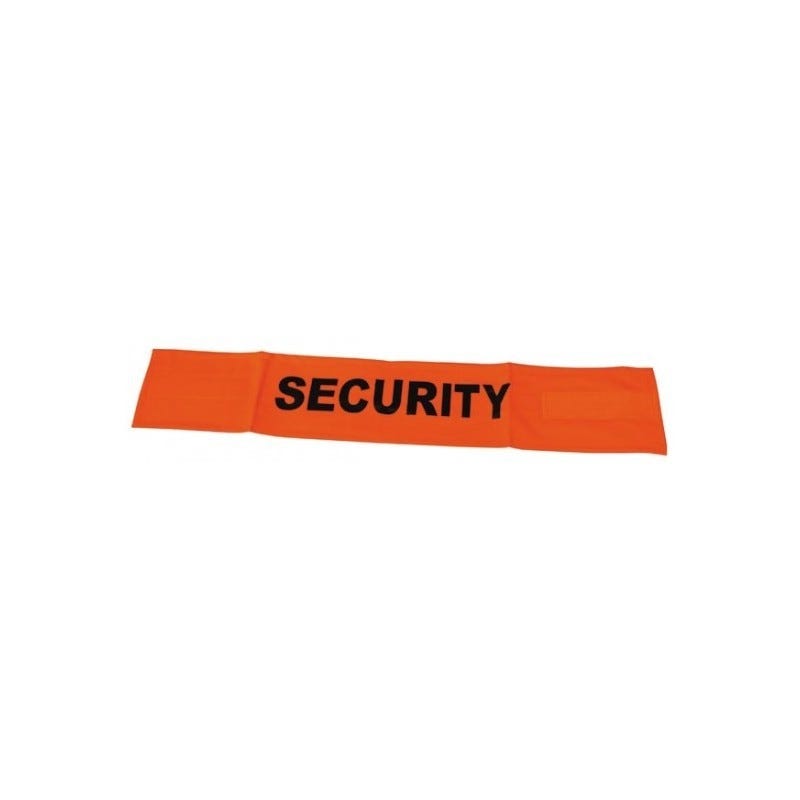 Brassard Orange Fluo Security Velcro Haute Visibilité - pour