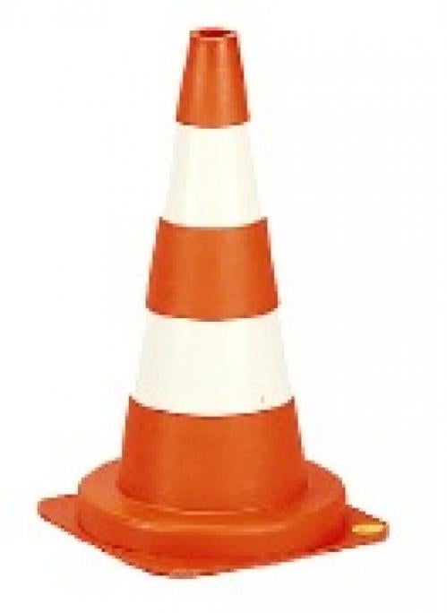 Cono De Tráfico Blanco-Rojo 50Cm