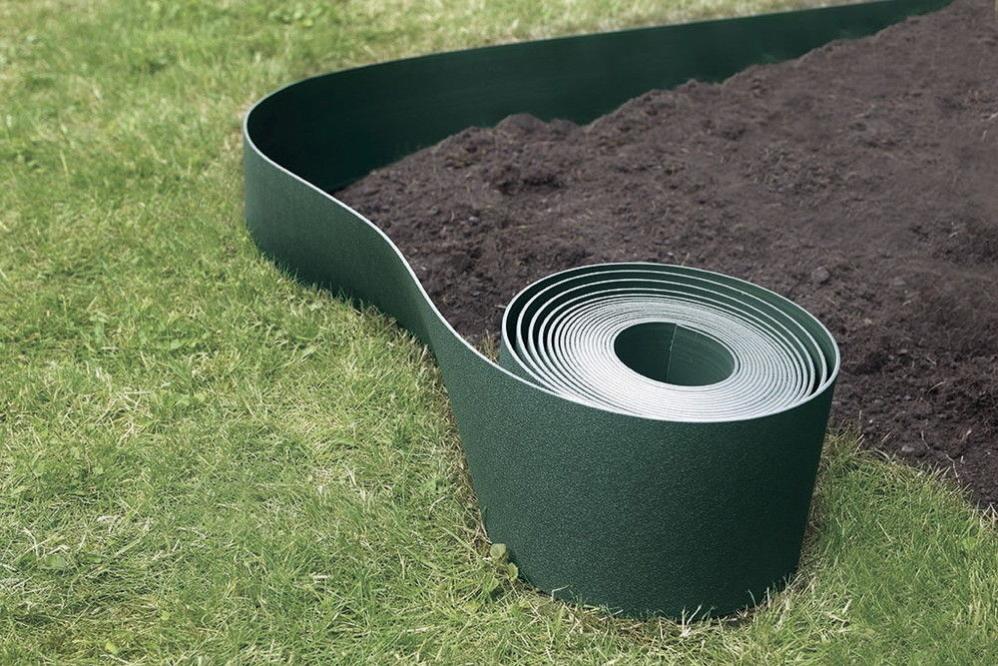 Bordura Flessibile Da Giardino Verde - 15 Cm X 6 Metri, Spessore 2,8 Mm - Bordure Per Aiuole E Prato, Facile Da Piegare E Tagliare