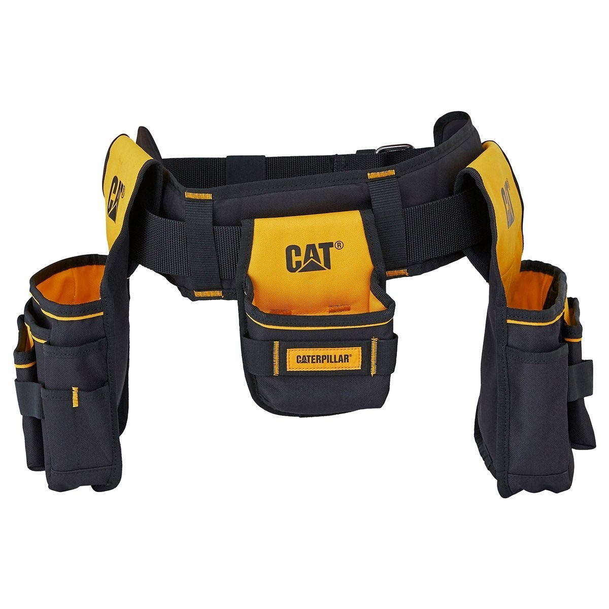 Porte outils professionnel ceinture bricolage Caterpillar Sangle rembourée  3 poches Taille réglable