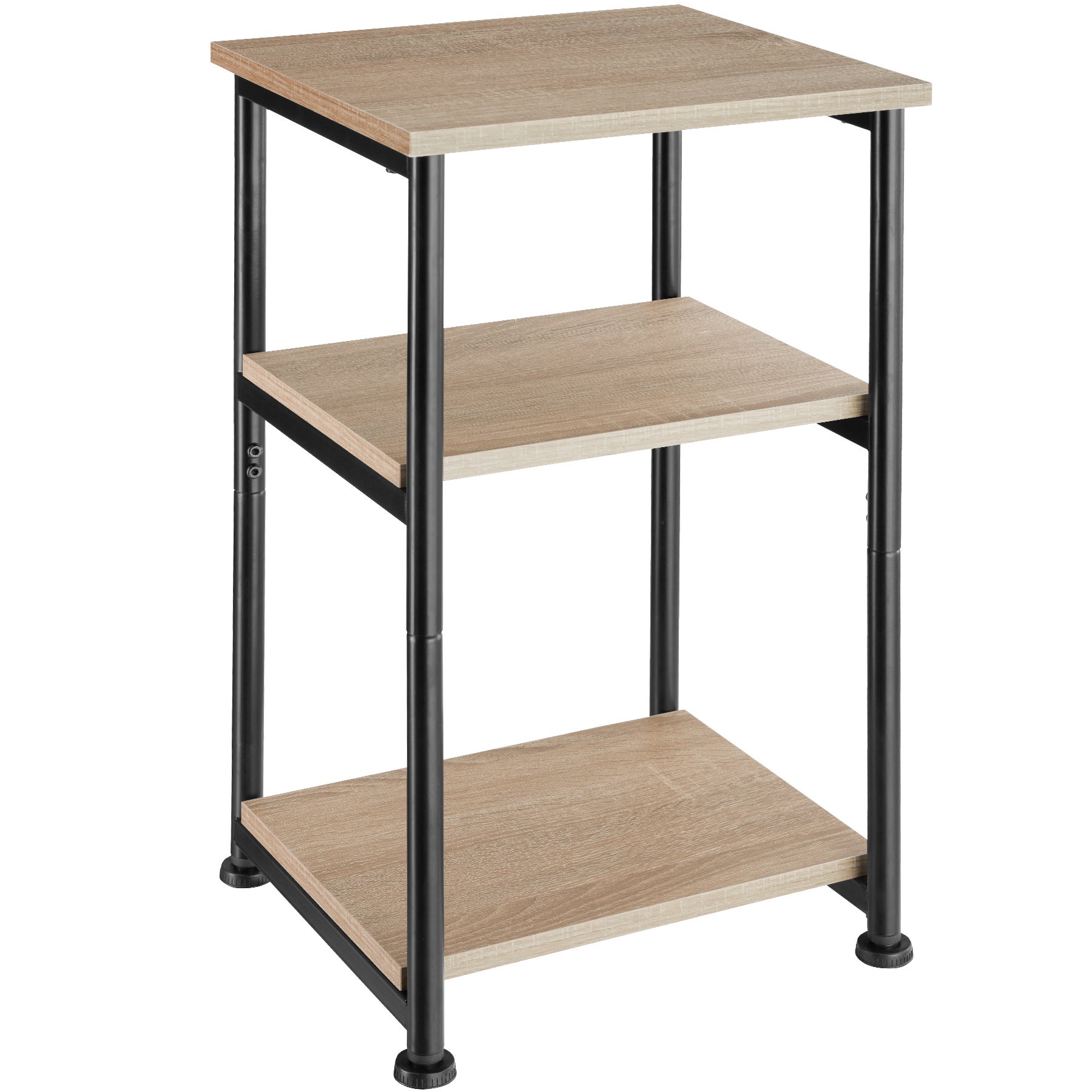 Tectake mesa auxiliar menfis 34 x 30 x 59 cm - madera industrial clara, roble sonoma
