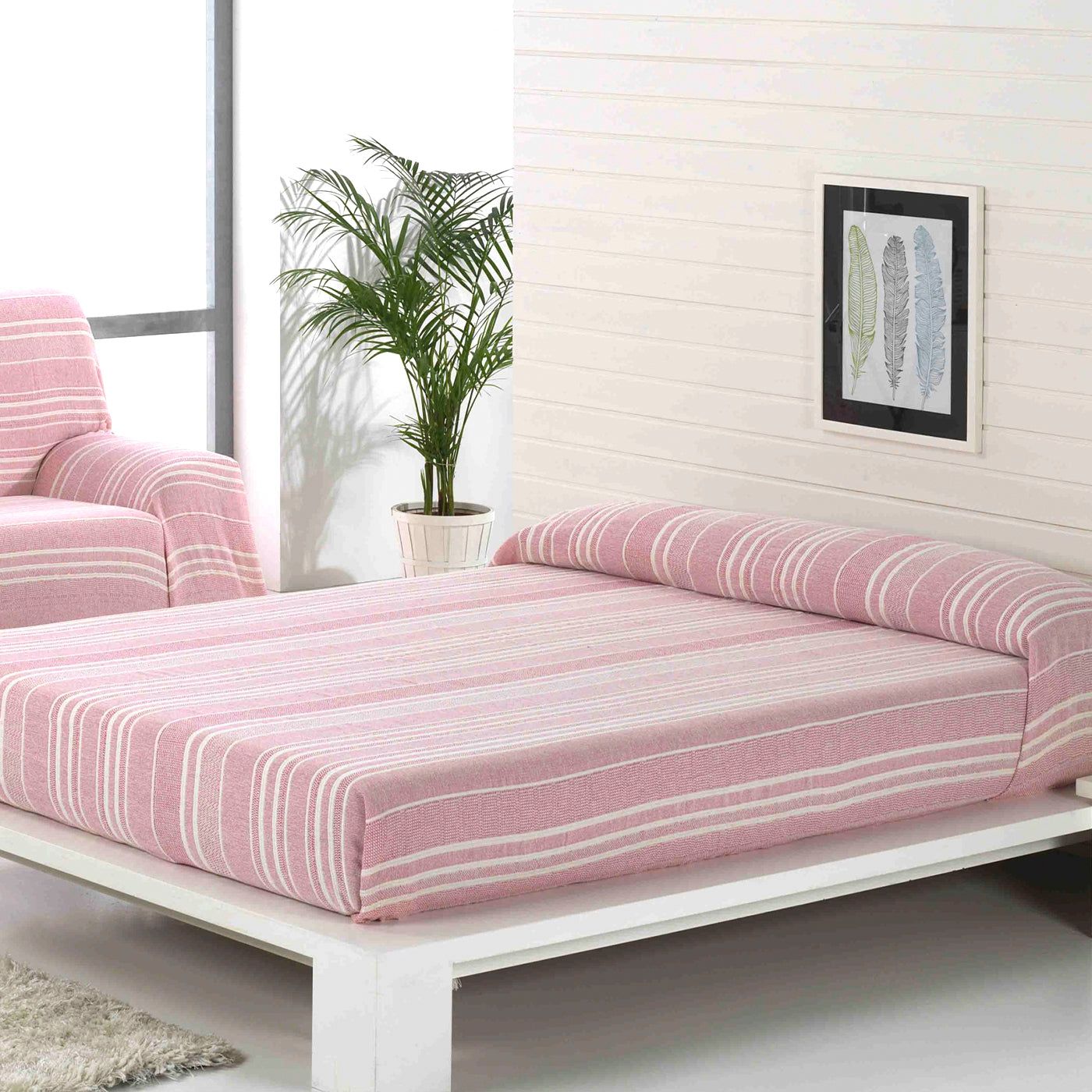 Plaid best sale cubre sofa