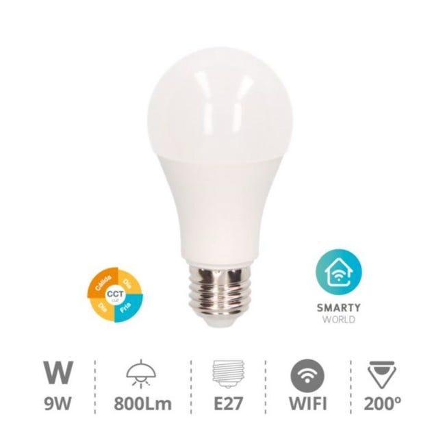 INNOVATE® Lampadina intelligente a LED E14 RGBCCT 27006000 K 5 W  dimmerabile Tuya WiFi Lampadina 400 Lumen Cambia colore della lampadina  controllabile