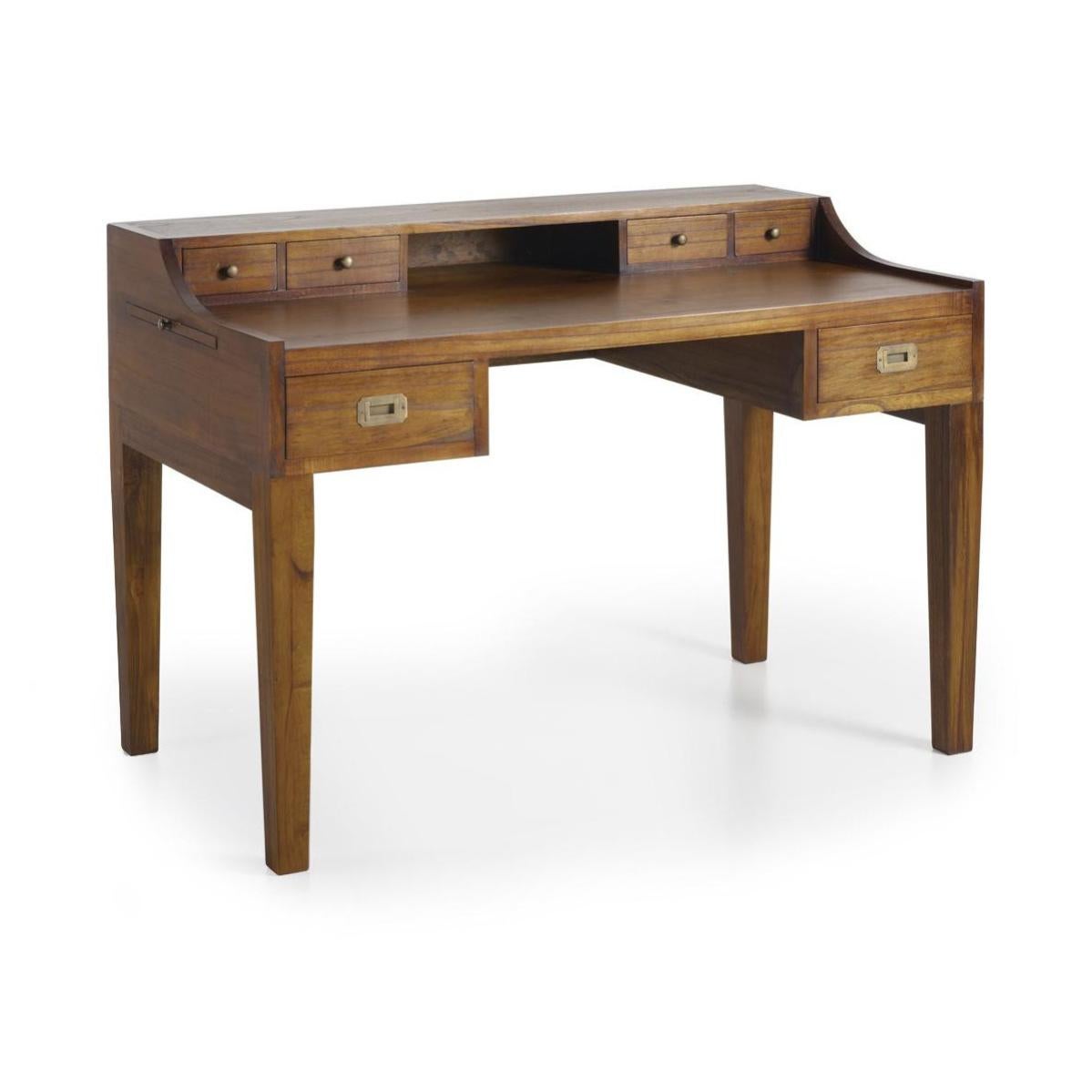 ESCRITORIO DE MADERA MARRÓN 125 x 70 x 70-89 | Leroy Merlin