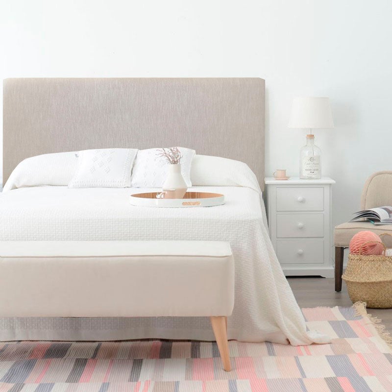 ZZYK Cabecero de tela de lino para cama y cabecero de cama y cabecero  tapizado grande para banco de dormitorio, cabecero lavable, tamaño  matrimonial