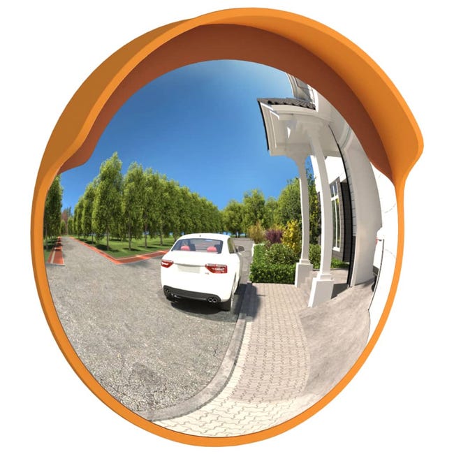 Miroir de circulation convexe grand angle - HILILAND - Orange