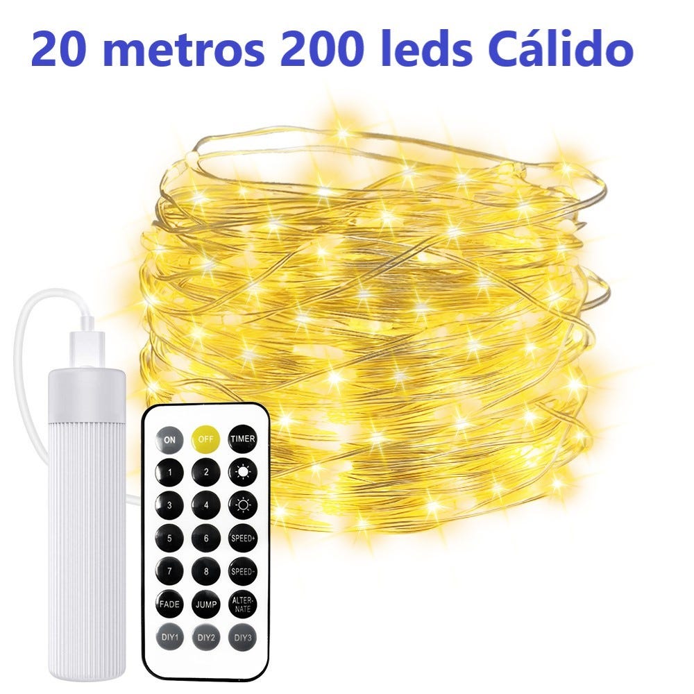 Guirlande Lumineuse à LED, 20m 200LEDs USB Guirlande LED Etanche