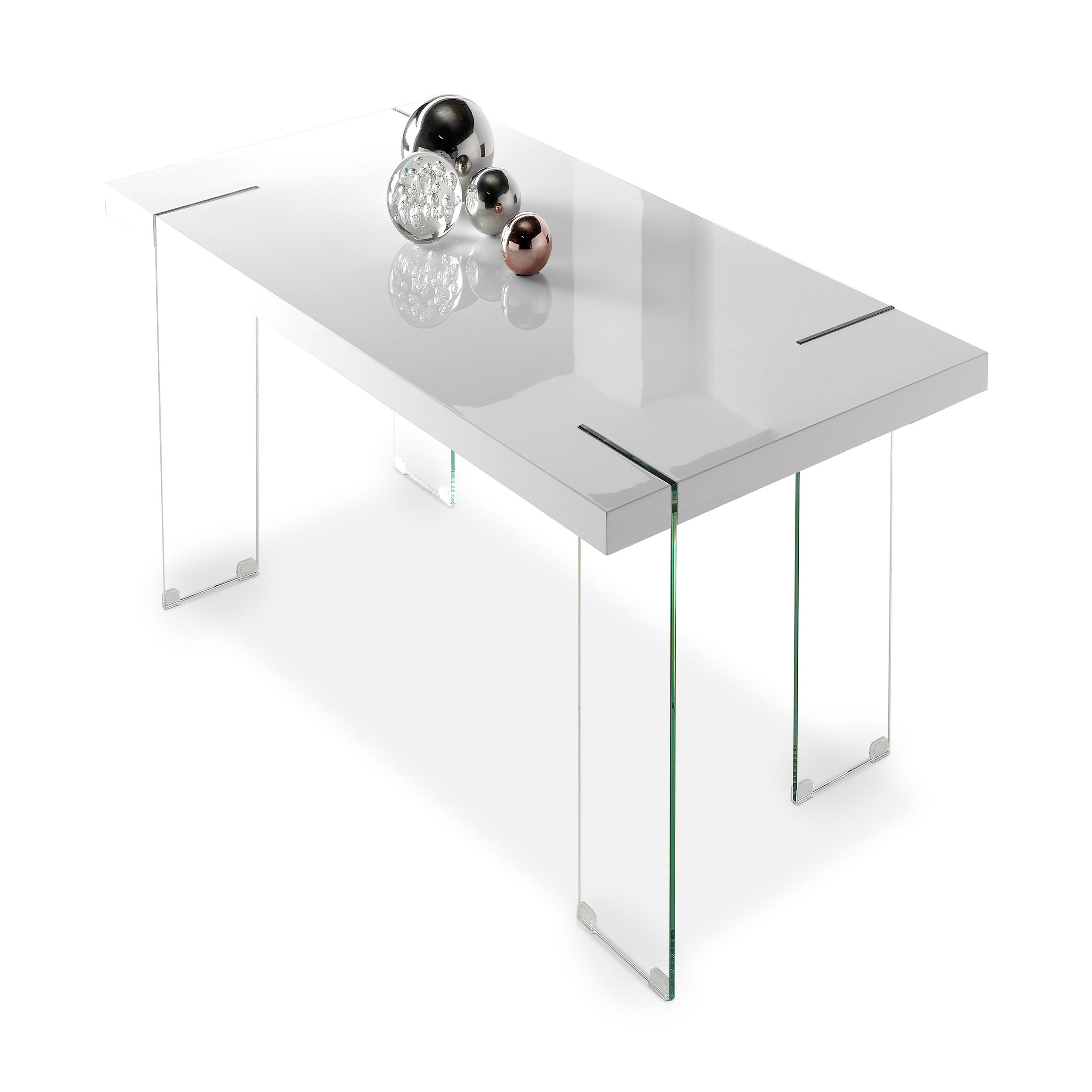 Global Furniture - Mesa de comedor, cristal transparente
