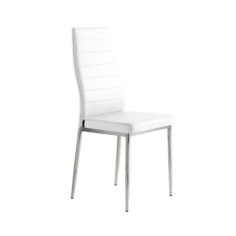 Pack 6 Sillas Comedor Modelos FELIA Polipiel Blanca Patas