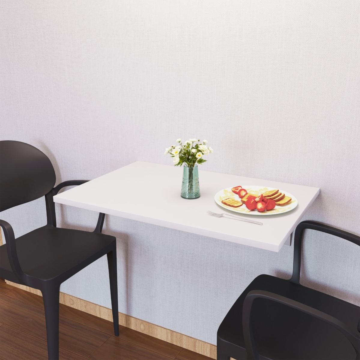 Mesa plegable de pared Homcom blanco cm tablero MDF y | Leroy Merlin