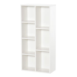 Estantería librería con asiento Homcom blanco 102x30x61 cm