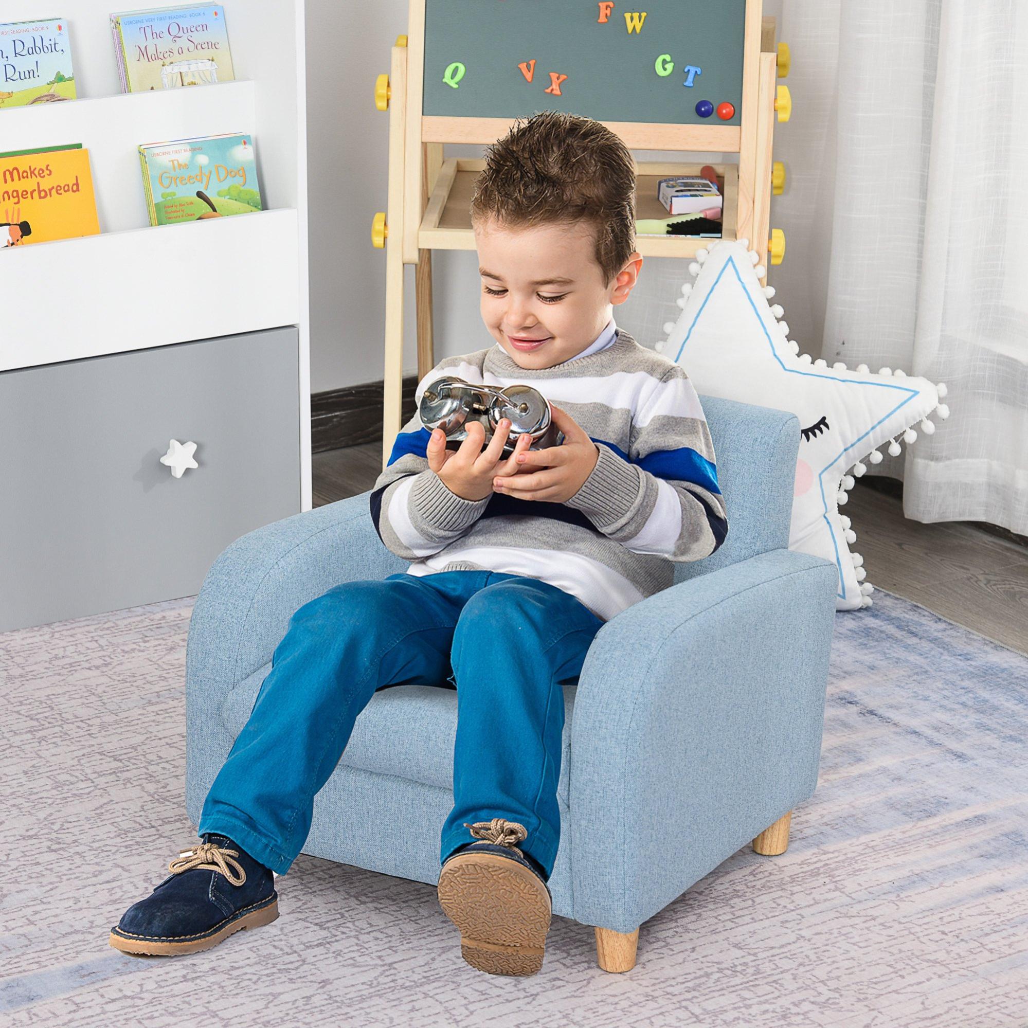 infantil Homcom azul 49x45x44 cm poliéster y espuma | Leroy Merlin