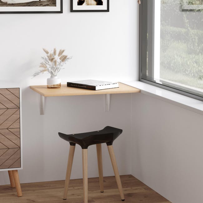 Mesa plegable pared - Mesa plegable auxiliar blanca para cocina