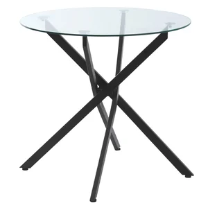 X-shaped - Conjunto de 2 pés de mesa em aço revestido a pó em forma de 'x'.  Cor preta. Altura do chão 71cm