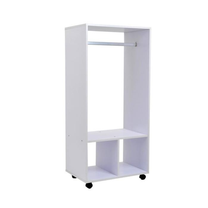 Armoire de rangement blanche à roulettes Leroy Merlin