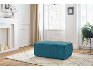 Pouf enfant Velours Bleu Fonçé Happers toucher peau de pêche