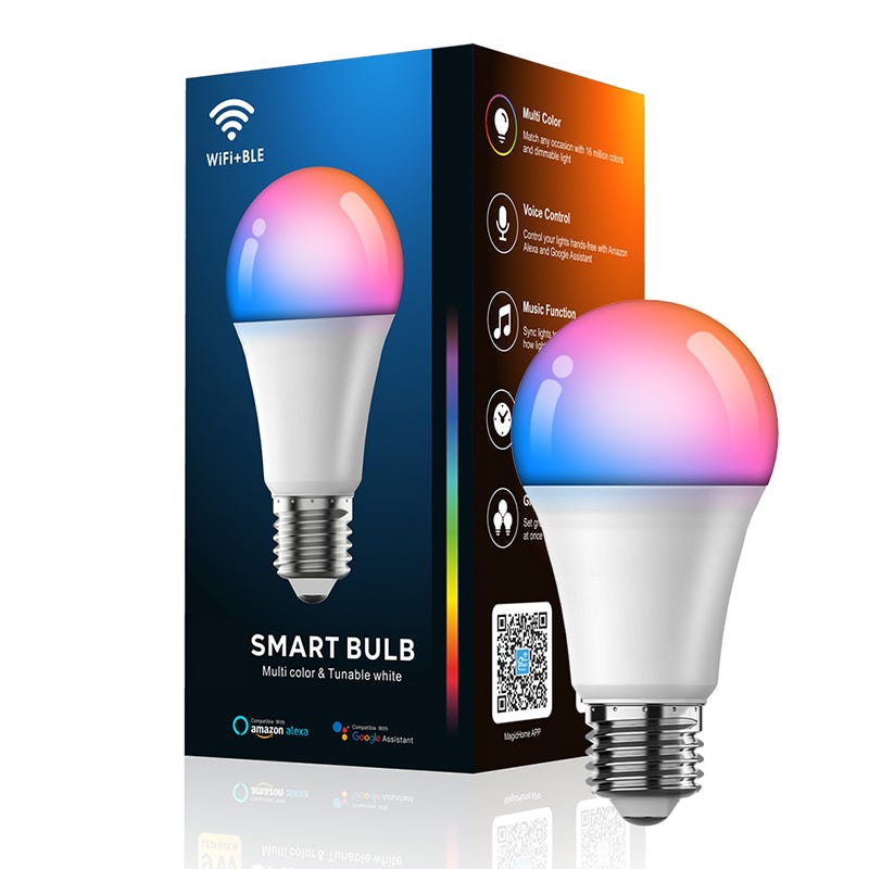 Ampoule LED RGB intelligente avec Wifi et Bluetooth