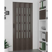 INNENRAUM FALTTÜR IN PVC FÜR HAUSE MIT KUNSTGLASEINSÄTZEN 82x210 INNENRAUM FALTTÜR IN PVC FÜR HAUSE MIT KUNSTGLASEINSÄTZEN 82x210