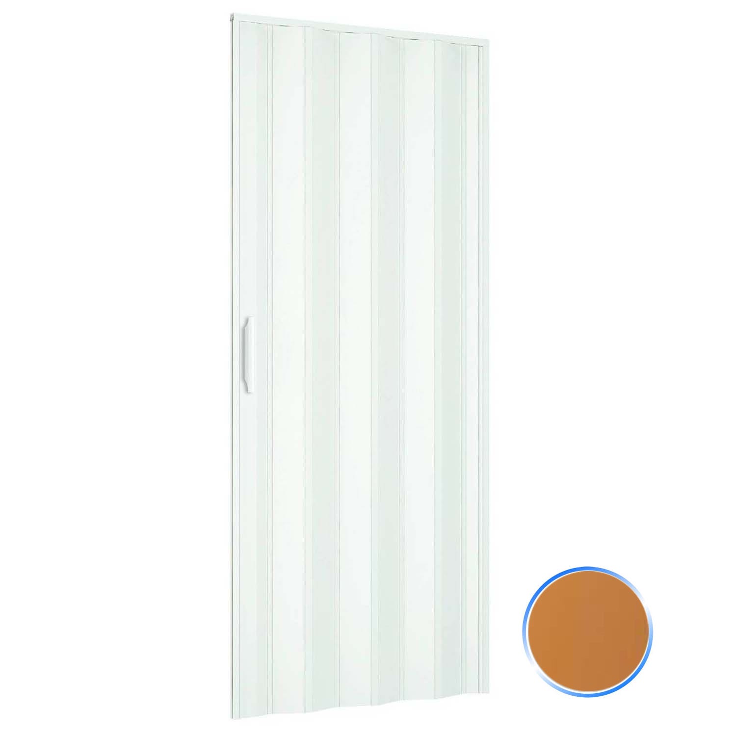 Puerta plegable de interior en kit con vidrios de PVC mod. Sonia Douglas  82x210 cm