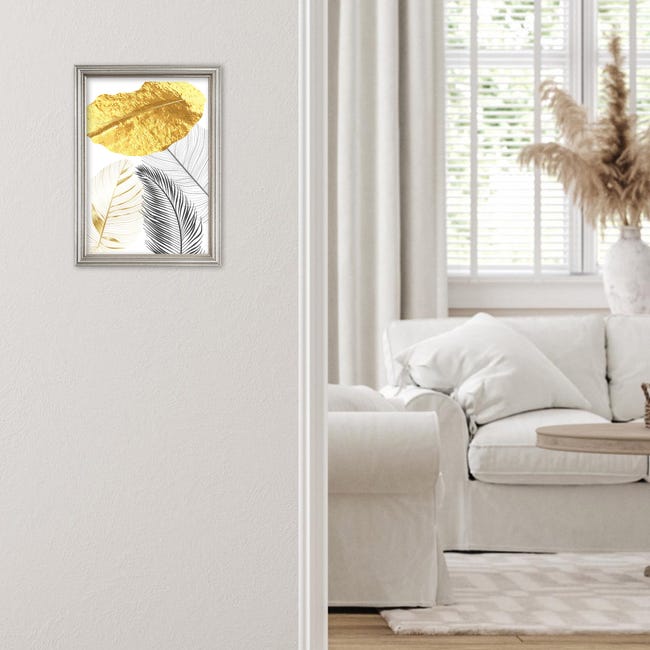 Cornice portafoto in legno da parete argento SILVER, per foto, stampe  artistiche, poster da 50x70 cm