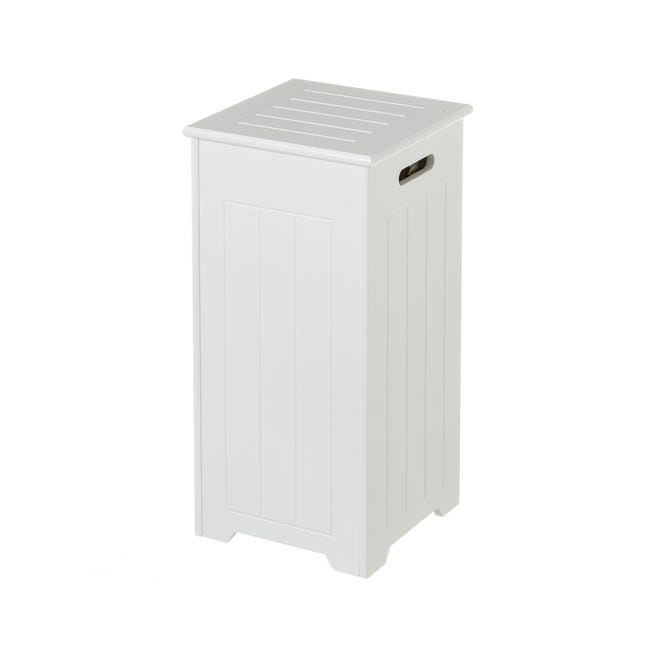 Cesto de arcón de madera blanco de 60x29x29 cm | Leroy Merlin