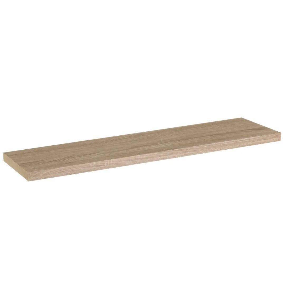 Estante de pared flotante de madera MDF en tono natural de 23x100