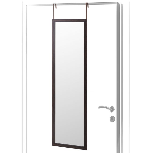 Espejo marrón de plástico PE para puerta de 35x125 cm