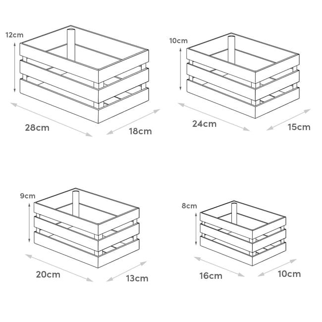 Set de 4 cajas organizadoras de madera marr n oscuro Leroy Merlin