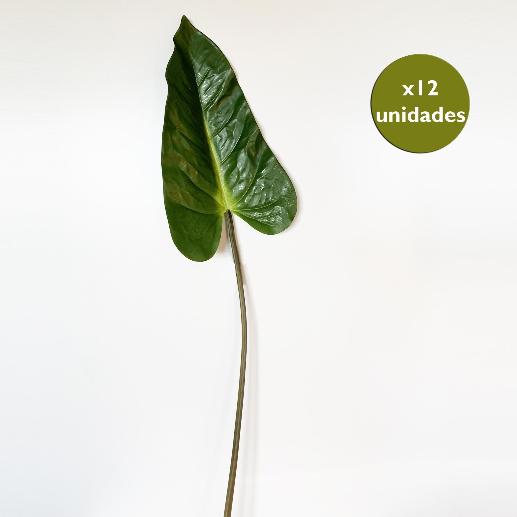 Fiore Artificiale Anthurium Real Touch - Verde-Rosso, 75 Cm - Pianta Decorativa Per Casa E Ufficio