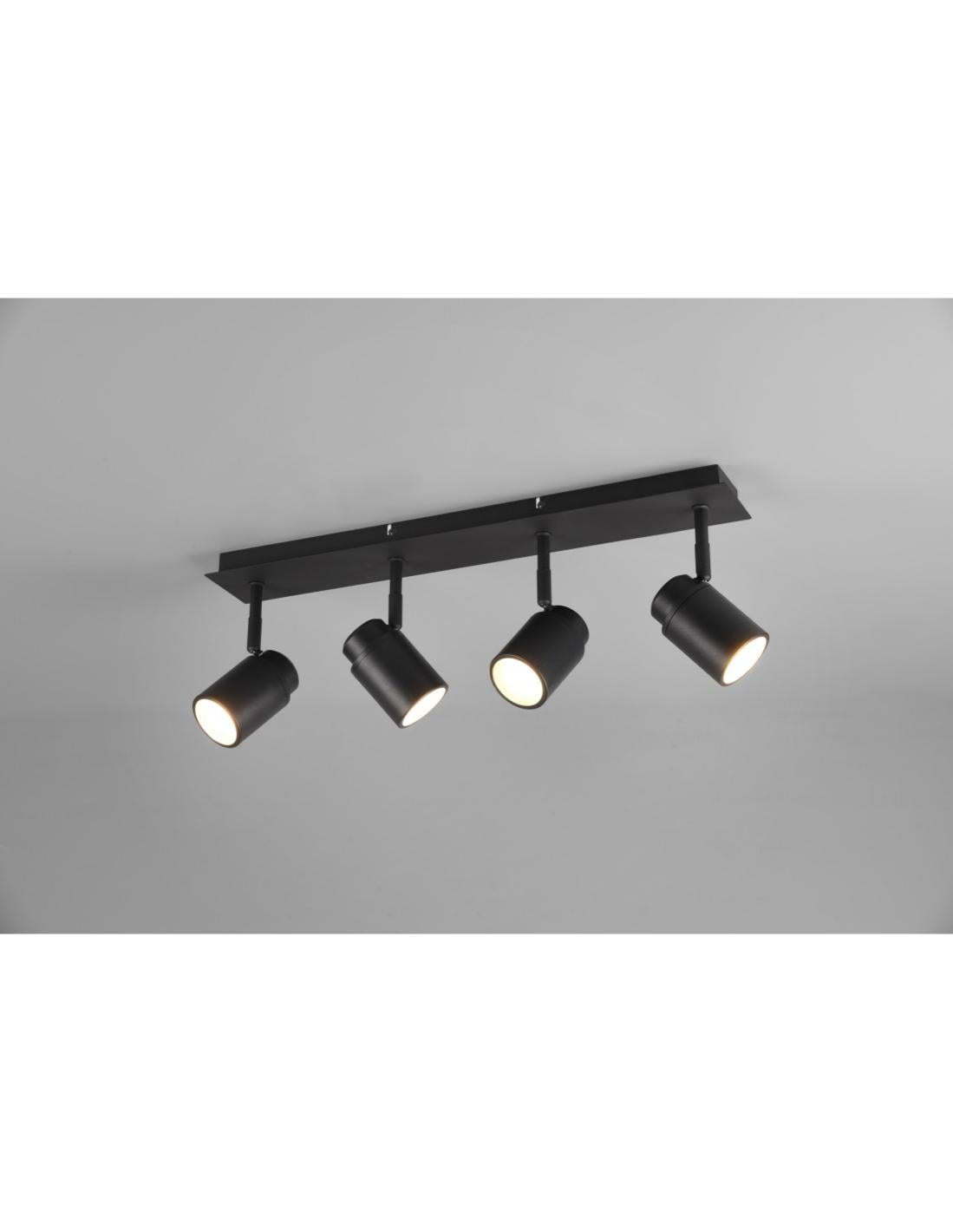 B.K.Licht Lampada da soffitto con 2 faretti orientabili, adatta per 2