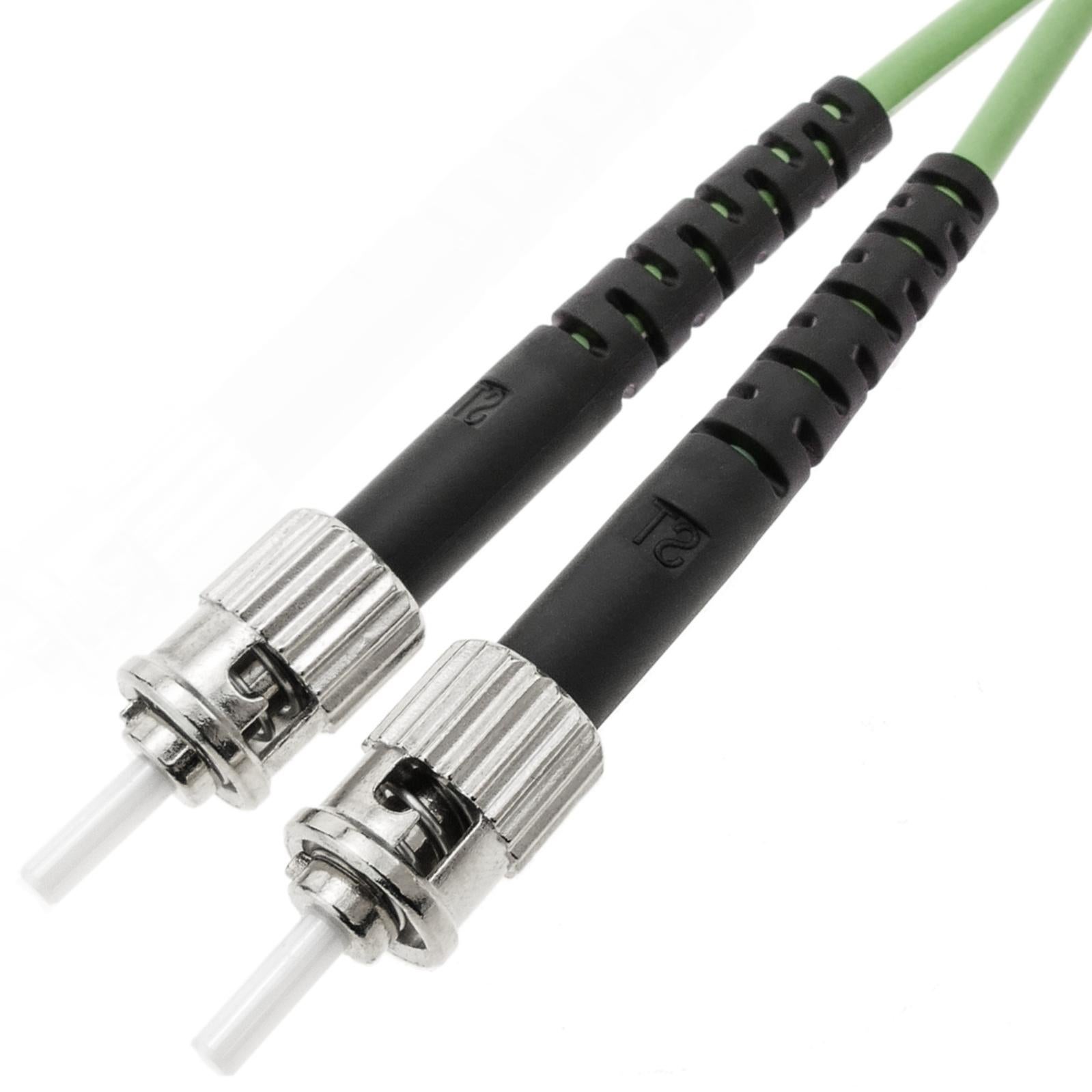 Cavo in fibra ottica multimodale duplex OM5 50µm/125µm ST/PC - ST/PC 100Gb di 15 m - 4