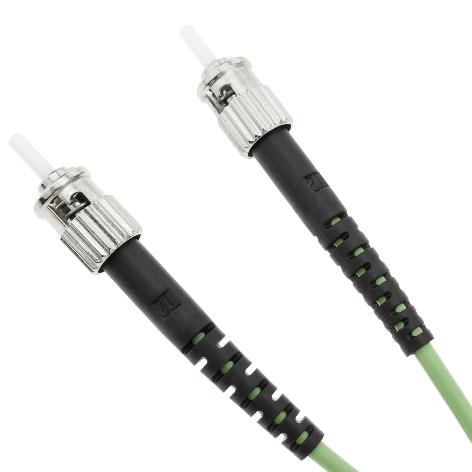 Cavo in fibra ottica multimodale duplex OM5 50µm/125µm ST/PC - ST/PC 100Gb di 15 m - 3