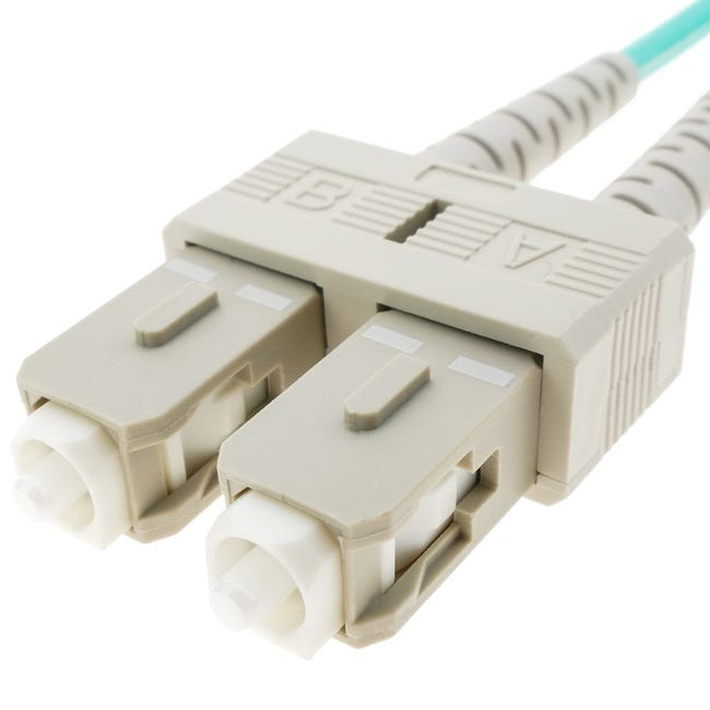 Cable de fibra óptica OM4 para router de LC a SC multimodo dúplex  50µm/125µm, 10m