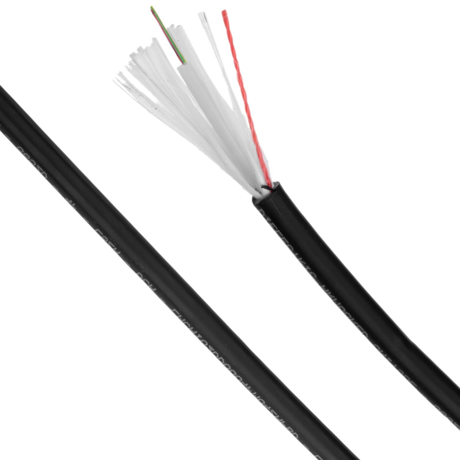 Bobina di fibra ottica monomodale 4 fibre 9/125 per esterno di lunghezza 100 m - 4