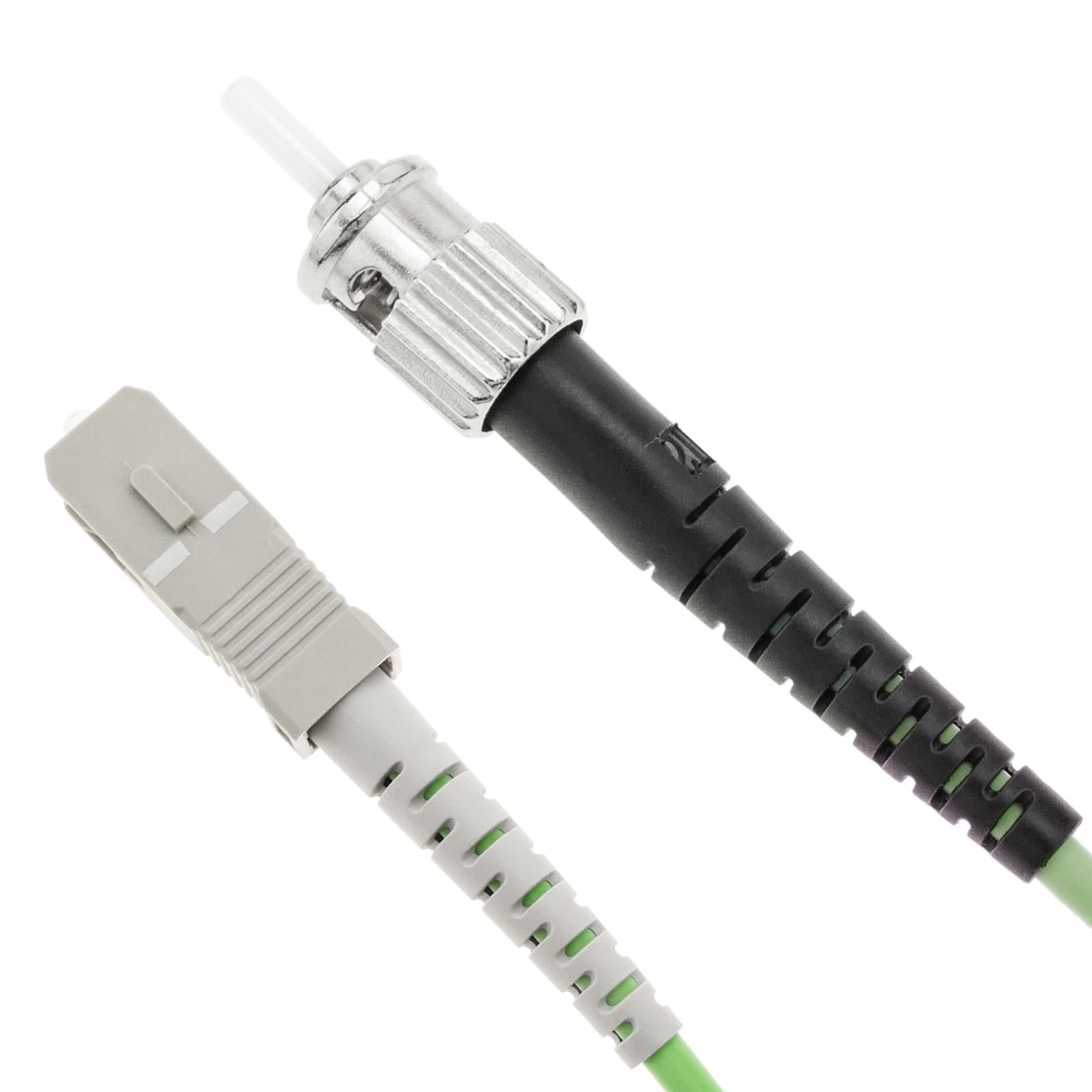 Cavo in fibra ottica multimodale Simplex OM5 50µm/125µm ST/PC - SC/PC 100Gb di 1 m - 3