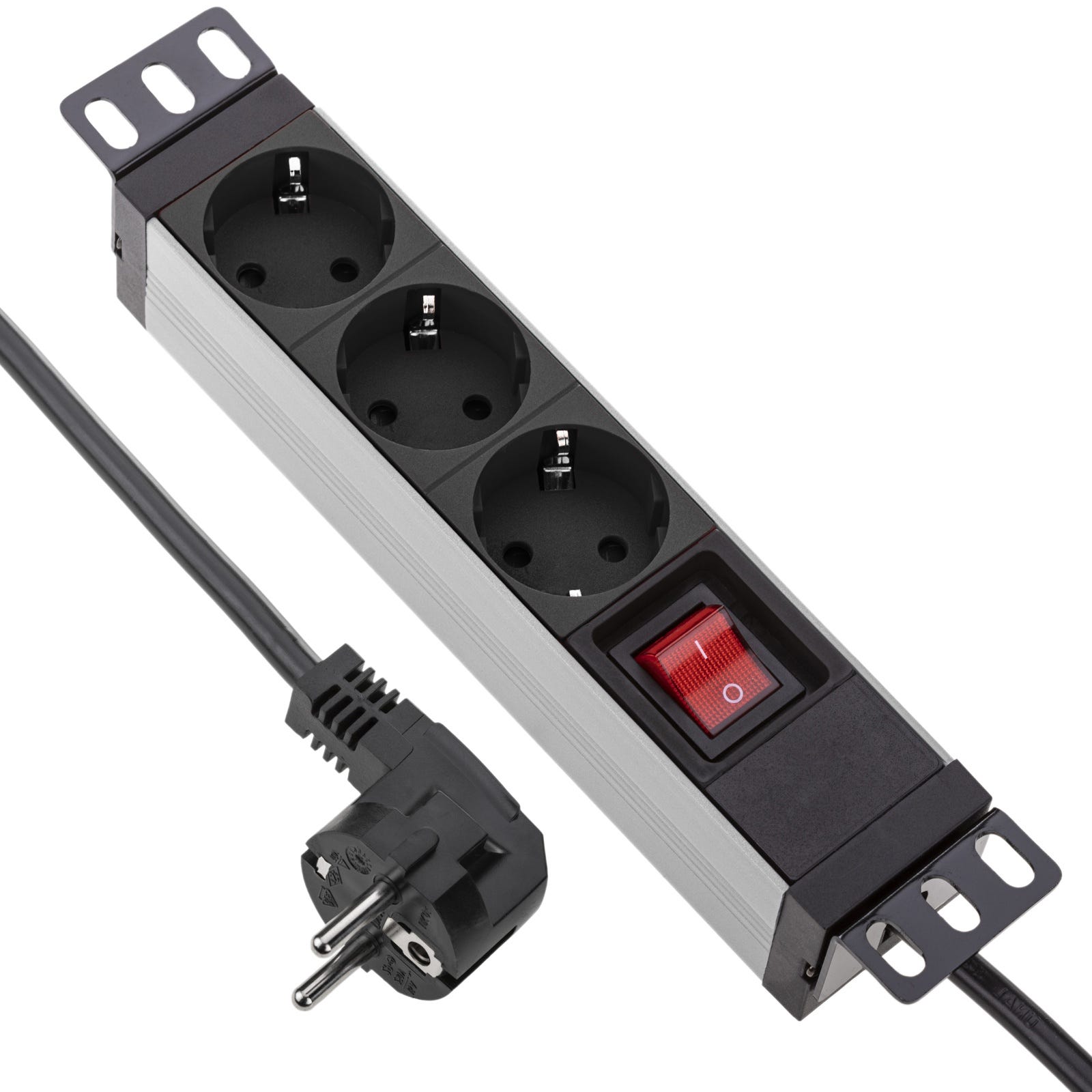 Multiprise cube - HOMEPROTEK - 1 USB A et 2 USB C - Un chargeur à induction  - 3 prises Europe - Un bouton ON/OFF - - Noir