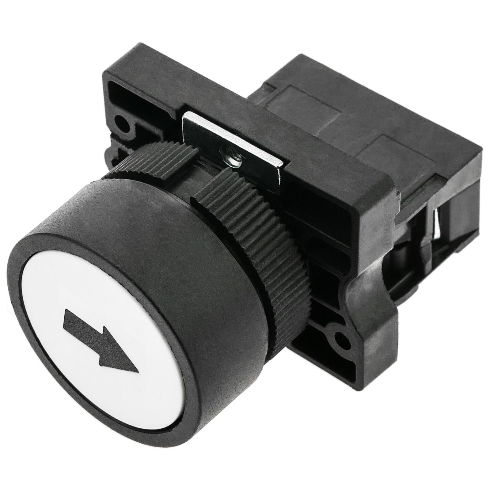 Bouton Poussoir Momentané 220V-230V/15A – étanche IP65, Sans Lumière, Tout Métal